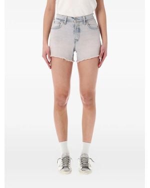 Levi's Shorts 501 Curve Deshilachados - Gris