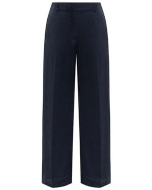 Theory Satin Tailored Trousers - Blue
