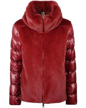 Herno Funnel-Neck Padded Jacket - Red