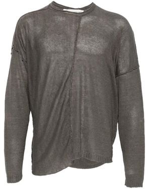 Isabel Benenato Jersey De Punto Con Costuras - Gris