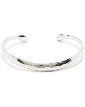 Dower & Hall Brazalete Curved Nomad En Plata De Ley - Blanco