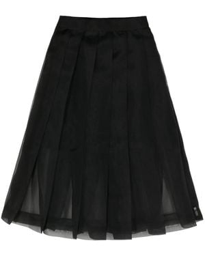 Undercover Pleated A-Line Skirt - Black