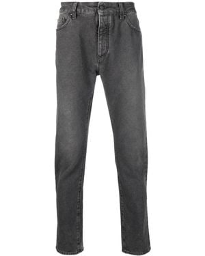 Palm Angels Curved Logo Denim Jeans - Grey
