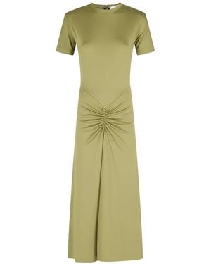 Victoria Beckham Gerafftes Blaire Midikleid - Grün