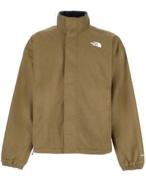 The North Face Logo-Print High-Neck Reversible Jacket - Green