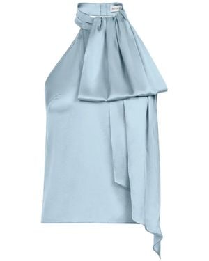 Nina Ricci Halterneck Satin Top - Blue