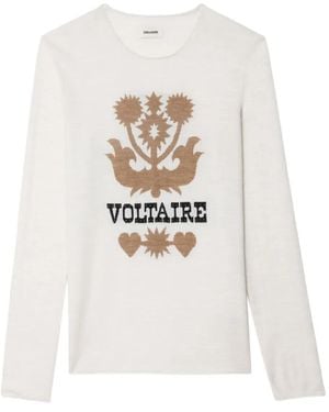 Zadig & Voltaire Teissa Floral-Embellished Jumper - White