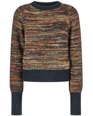 Iceberg Marled-Knit Crew-Neck Jumper - Blue