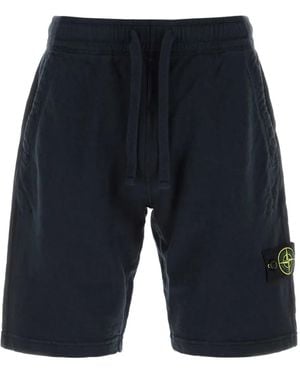 Stone Island Bermudas aus Jersey - Blau