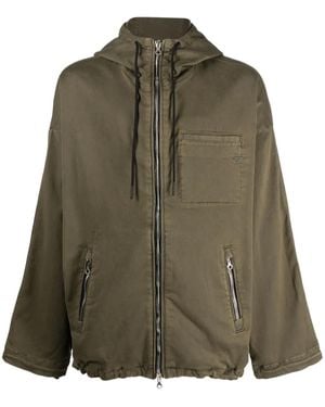 DIESEL フーデッド ジャケット - グリーン