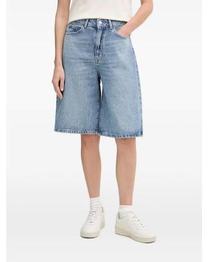 Benetton Faded Denim Shorts - Blue