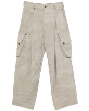Ziggy Chen Pantalon Sarouel À Poches Cargo - White