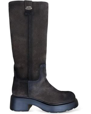 Santoni Easy Platform Boots - Black