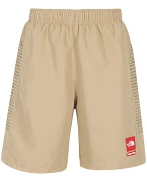 Supreme Slogan Bermuda Nylon Shorts - Natural