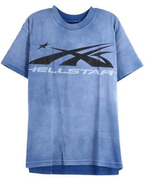 HELLSTAR Graphic-Print Cotton T-Shirt - Blue