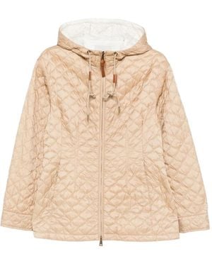 Moncler Quilted Hooded Jacket - Natural