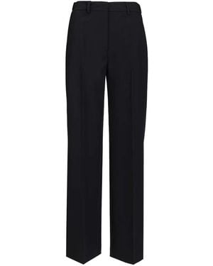 Al Duca d'Aosta Pressed-Crease Wide-Leg Trousers - Black