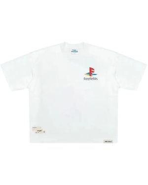 Free Refills Fade Wash Logo T-Shirt - White