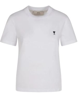 Ami Paris Ami De Coeur Cotton T-Shirt - White