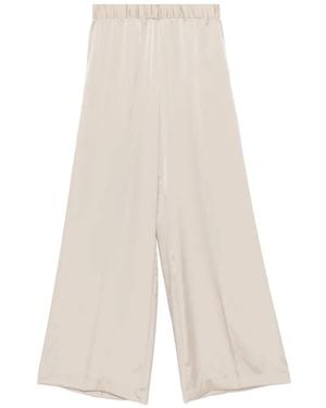 P.A.R.O.S.H. Elasticated-Waist Palazzo Trousers - White