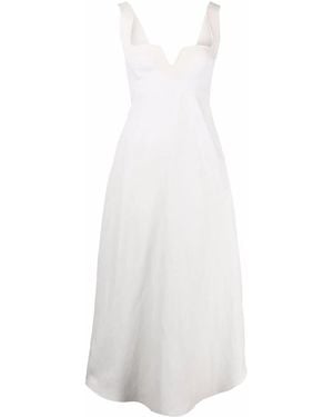 Stella McCartney Sweetheart Neck Midi Dress - White
