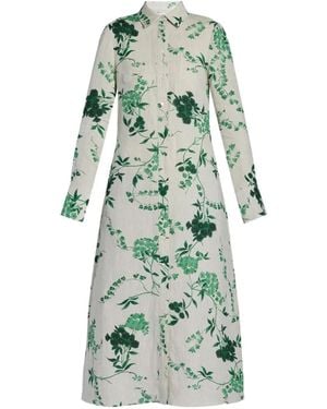 Erdem Floral-Pattern Shirt Dress - Green