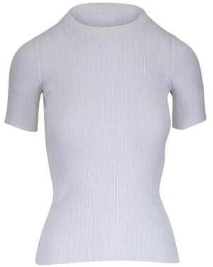 Agnona Top Met Ronde Hals - Grijs