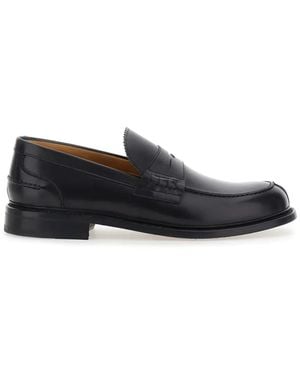 Berwick Shoes Leather Penny Loafers - White