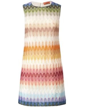 Missoni Vestido Corto Sin Mangas - Blanco