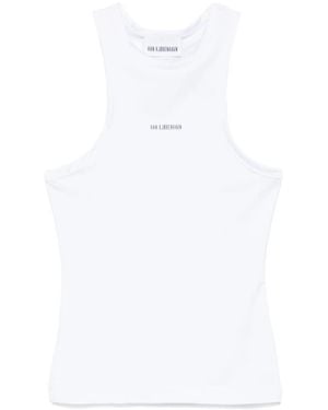 Han Kjobenhavn Logo-Appliqué Racer Top - White