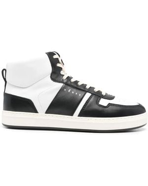 Hogan High-Top Trainers With Padded Collar And Lace-Up Closure - White