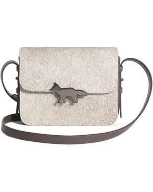 Maison Kitsuné Umhängetasche Mit Fuchs-Schild - Natur