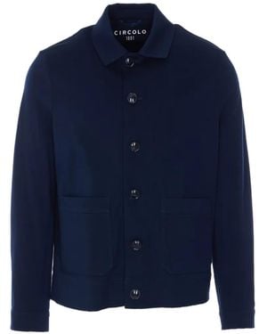 Circolo 1901 Button Cotton Jacket - Blue