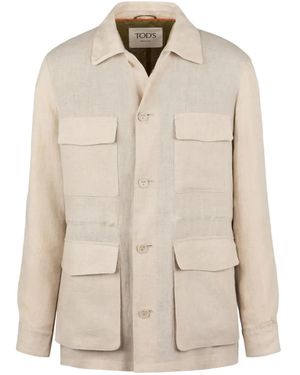 Tod's Multiple-Pocket Field Jacket - Natural