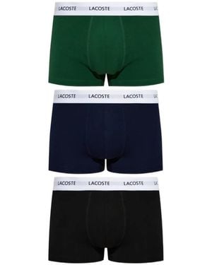 Lacoste Logo-Waistband Boxers (Set Of Three) - Green