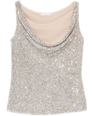 Naeem Khan Sequin-Embellished Top - Gray