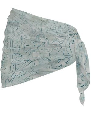 Amir Slama X Jade Picon Graphic-Printed Pareo - Blue
