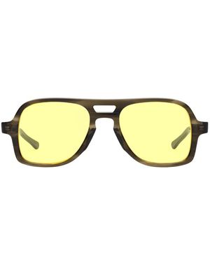 JULIUS TART Comstock Pilot-Frame Sunglasses - Metallic