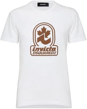 DSquared² X Invicta Logo-Print T-Shirt - White