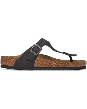 Birkenstock Sandali Gizeh Con Fibbia - Marrone