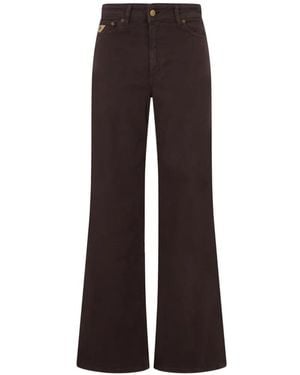 Lois Wide-Leg Jeans - Brown