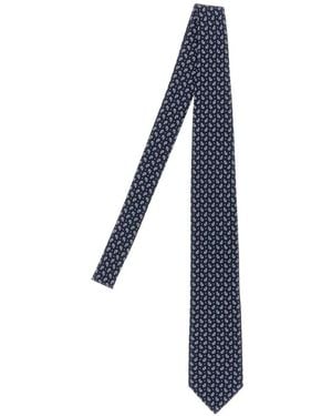 Brioni Corbata Con Motivo De Lunares Y Cachemira Micro - Azul