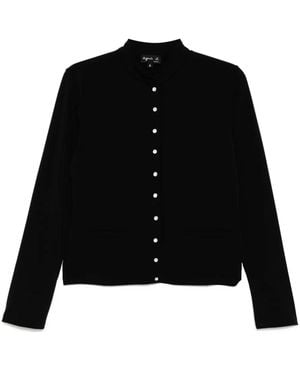 agnès b. Press-Stud Fastening Jacket - Black