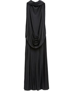 Loewe Anagram Pebble-Detail Maxi Dress - Black