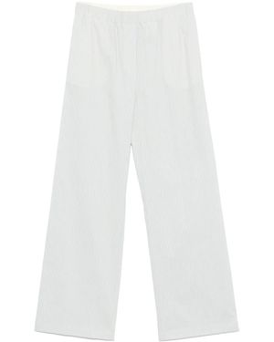 Alysi Pantaloni A Righe - Bianco