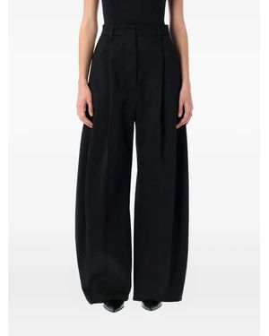 Thelatest Billie Pleated Wide-Leg Trousers - Black