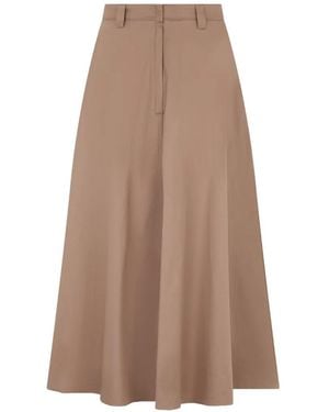 Slowear High-Waisted A-Line Maxi Skirt - Natural
