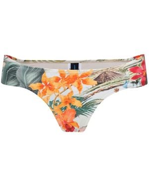 Lygia & Nanny Ritz Bikinihöschen Mit Blumen-Print - Weiß