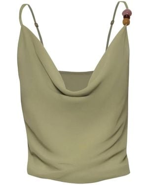 Baobab Carlota Stone-Embellished Top - Green