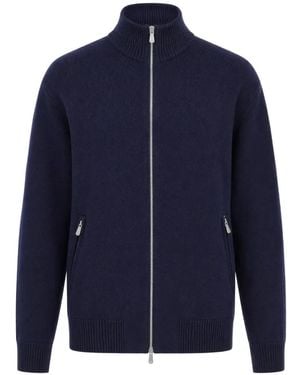 Brunello Cucinelli Cashmere Blend Cardigan - Blue